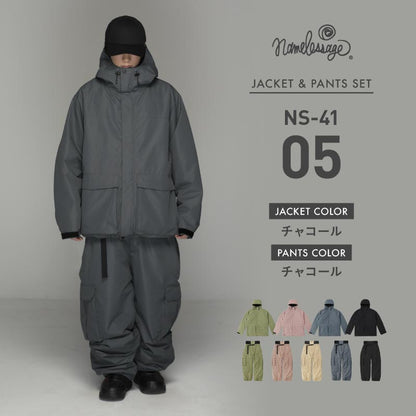Drizzler Top and Bottom Set Snowboard Wear Men's Women's namelessage NS-39SET 