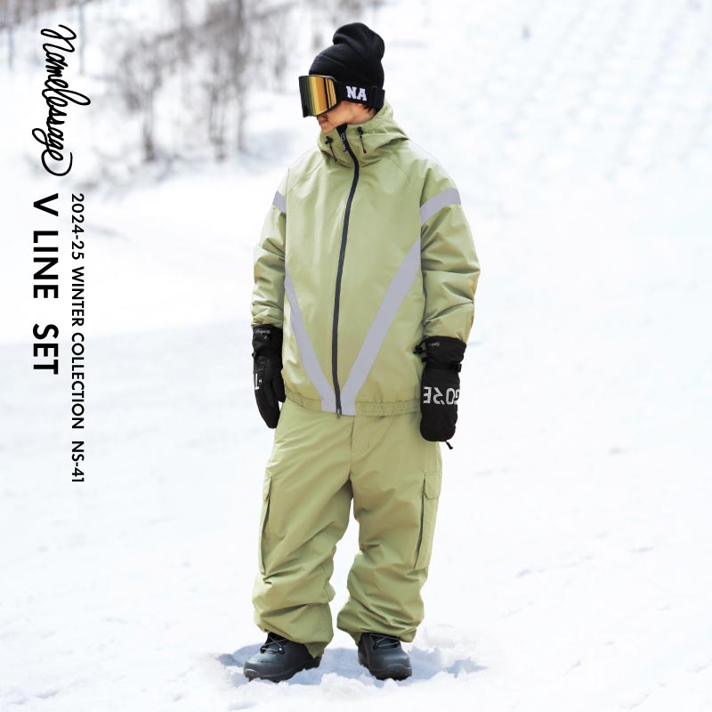 Drizzler Top and Bottom Set Snowboard Wear Men's Women's namelessage NS-39SET 