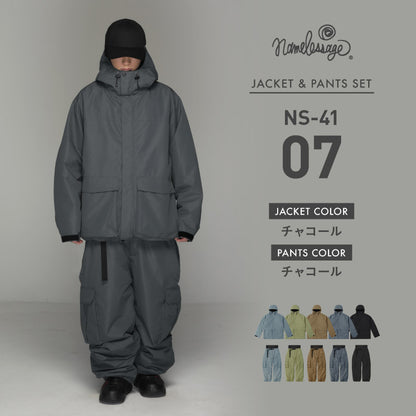 드리즐러 상하 세트 스노우 보드웨어 남성 여성 namelessage NS-39SET 