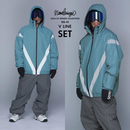 Drizzler Top and Bottom Set Snowboard Wear Men's Women's namelessage NS-39SET 