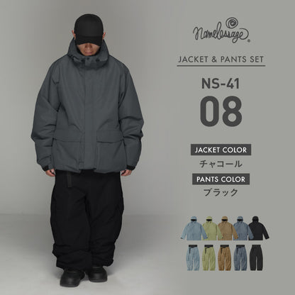 드리즐러 상하 세트 스노우 보드웨어 남성 여성 namelessage NS-39SET 