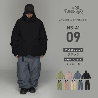 Drizzler Top and Bottom Set Snowboard Wear Men's Women's namelessage NS-39SET 