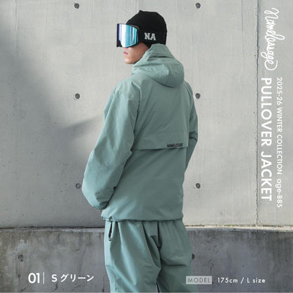 아노락 재킷 스노보드웨어 맨즈 레이디스 namelessage age-828 스노보-선생님 착용