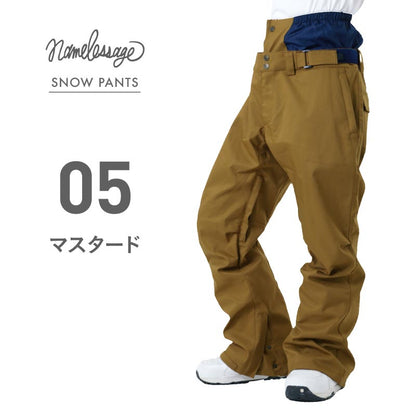 Stretch pants snowboard wear men's women's namelessage age-736ST 