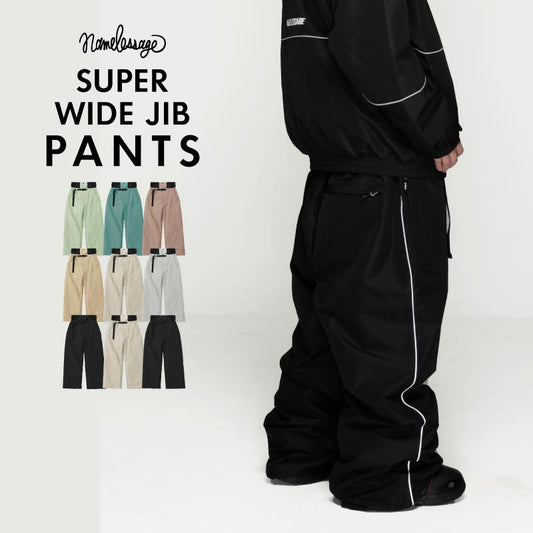 スノーボードウェア メンズ レディース パンツ単品 ベンチレーション付き ワイドシルエット 中綿入り 防寒 撥水 防風 25-26モデル namelessage/ネームレスエイジ age-756