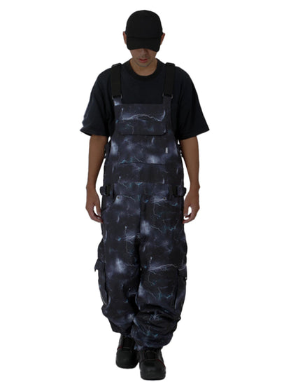 Big bib pants snowboard wear men's women's namelessage age-739BB