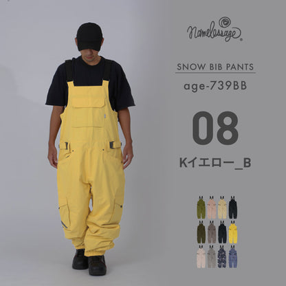 빅 비브 팬츠 스노우 보드 웨어 맨즈 레이디스 namelessage age-739BB