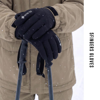 新作 11月下旬納期 ゴアテックス スノーグローブ 5本指 メンズ レディース スノーボード スノボ スキー  GORE-TEX 撥水 防風 保温 リーシュコード付 26-27 HELLOID/ヘルロイド HLG-51
