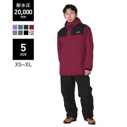 [倉庫一掃大SALE] 中綿 上下セット レインウェア メンズ レディース ジャケット ＆ パンツ 防寒 釣り 登山に namelessage NASR-250