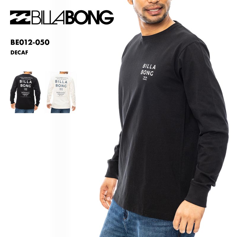 BILLABONG/ビラボン メンズ 長袖 Tシャツ DECAF 2024 FALL BE012-050 長袖 長そで 秋冬 レギュラーフィット インナー ロゴ 女性用 正規品 ロンT【メール便発送 24FW-02】