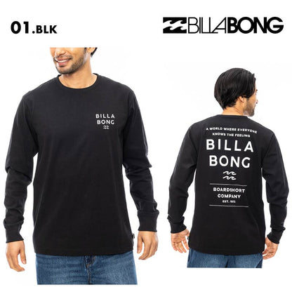 BILLABONG/ビラボン メンズ 長袖 Tシャツ DECAF 2024 FALL BE012-050 長袖 長そで 秋冬 レギュラーフィット インナー ロゴ 女性用 正規品 ロンT【メール便発送 24FW-02】