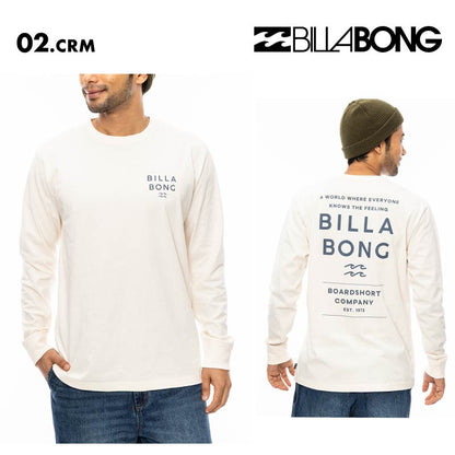 BILLABONG/ビラボン メンズ 長袖 Tシャツ DECAF 2024 FALL BE012-050 長袖 長そで 秋冬 レギュラーフィット インナー ロゴ 女性用 正規品 ロンT【メール便発送 24FW-02】