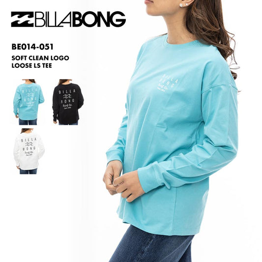 BILLABONG/ビラボン レディース 長袖 Tシャツ SOFT CLEAN LOGO LOOSE LS TEE 2024 FALL BE014-051 長袖 長そで 秋冬 オーバーサイズ 大きめ ビッグシルエット 女性用 正規品 ロンT ロゴ【メール便発送 24FW-02】