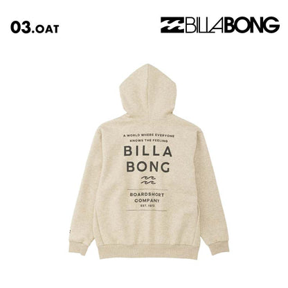 BILLABONG/ビラボン メンズ 撥水 パーカー WAVE LAYER PARKA 2024 FALL BE012-022 長袖 長そで 秋冬 はっすい プルオーバー 柔らかい ファスナー付ポケット ロゴ 男性用