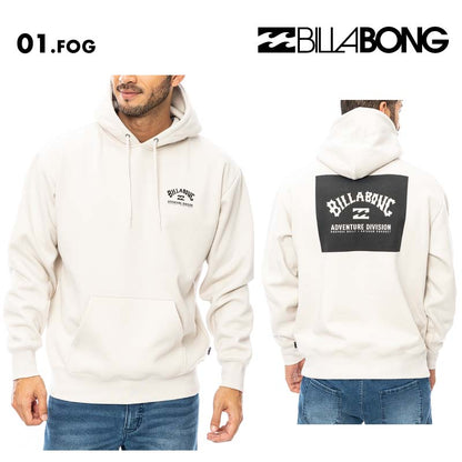 BILLABONG/ビラボン メンズ 撥水 パーカー ADIV LOGO HOOD 2024 FALL BE012-011 長袖 長そで 秋冬 はっすい プルオーバー ボンディング素材 柔らかい ブランド 正規品 アウトドア