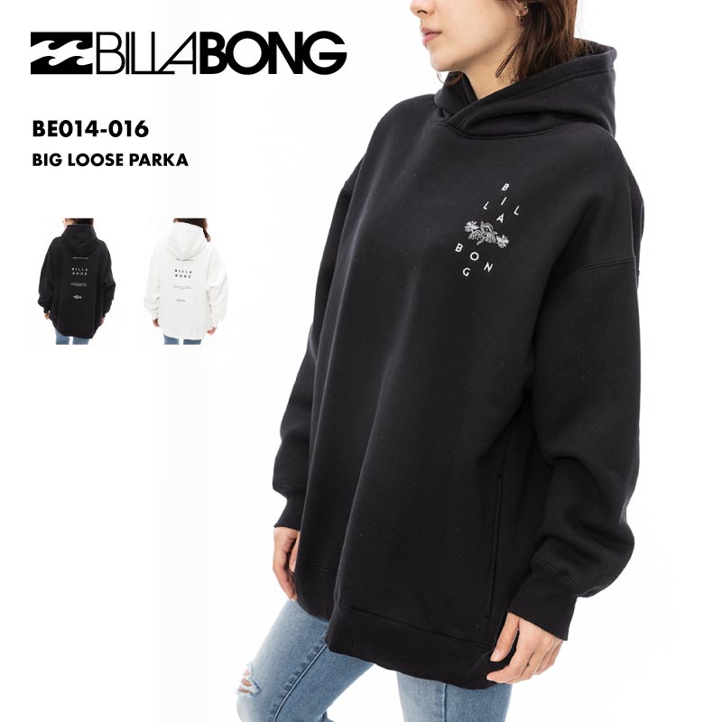 BILLABONG/ビラボン レディース パーカー BIG LOOSE PARKA 2024 FALL BE014-016 長袖 長そで 秋冬 裏起毛 ビッグシルエット 大きめ ルーズシルエット ロゴ コクーンシルエット バックプリント