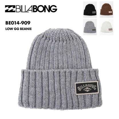 BILLABONG/ビラボン レディース ニット帽 LOW GG BEANIE 2024 FALL BE014-909 ニットキャップ ビーニー リブ 暖かい 保温性 秋冬 ローゲージニット ロゴ ブランド 女性用【メール便発送 24FW-02】