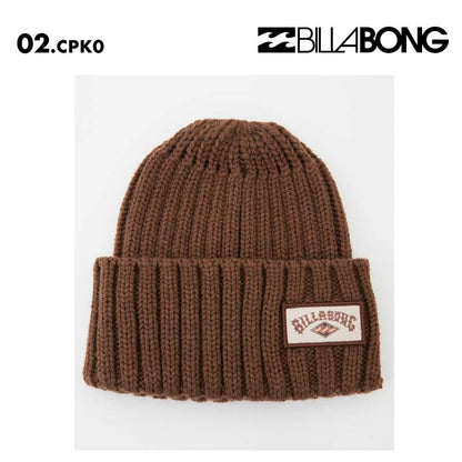 BILLABONG/ビラボン レディース ニット帽 LOW GG BEANIE 2024 FALL BE014-909 ニットキャップ ビーニー リブ 暖かい 保温性 秋冬 ローゲージニット ロゴ ブランド 女性用【メール便発送 24FW-02】