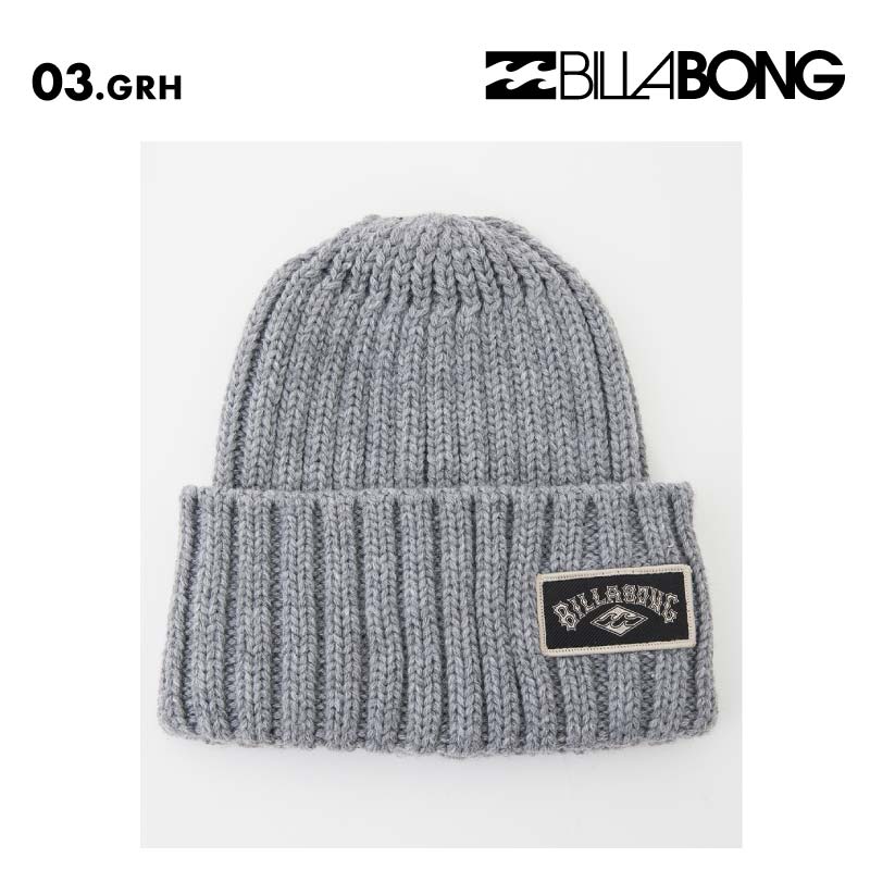 BILLABONG/ビラボン レディース ニット帽 LOW GG BEANIE 2024 FALL BE014-909 ニットキャップ ビーニー リブ 暖かい 保温性 秋冬 ローゲージニット ロゴ ブランド 女性用【メール便発送 24FW-02】