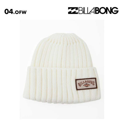 BILLABONG/ビラボン レディース ニット帽 LOW GG BEANIE 2024 FALL BE014-909 ニットキャップ ビーニー リブ 暖かい 保温性 秋冬 ローゲージニット ロゴ ブランド 女性用【メール便発送 24FW-02】