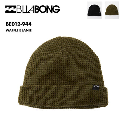 BILLABONG/ビラボン メンズ ニット帽 WAFFLE BEANIE 2024 FALL BE012-944 アクリル 男性用 防寒 ニットキャップ ビーニー ワッフル編み ロゴ 浅め 帽子 秋冬【メール便発送 24FW-02】