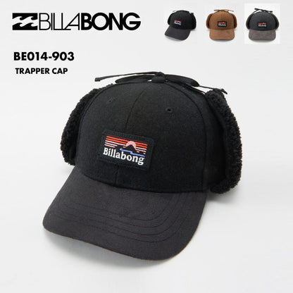 BILLABONG/ビラボン レディース トラッパーキャップ TRAPPER CAP 2024 FALL BE014-903 帽子 スエード 耳当て ボア 秋冬 女性用 ロゴ 防寒 スキー スノボ