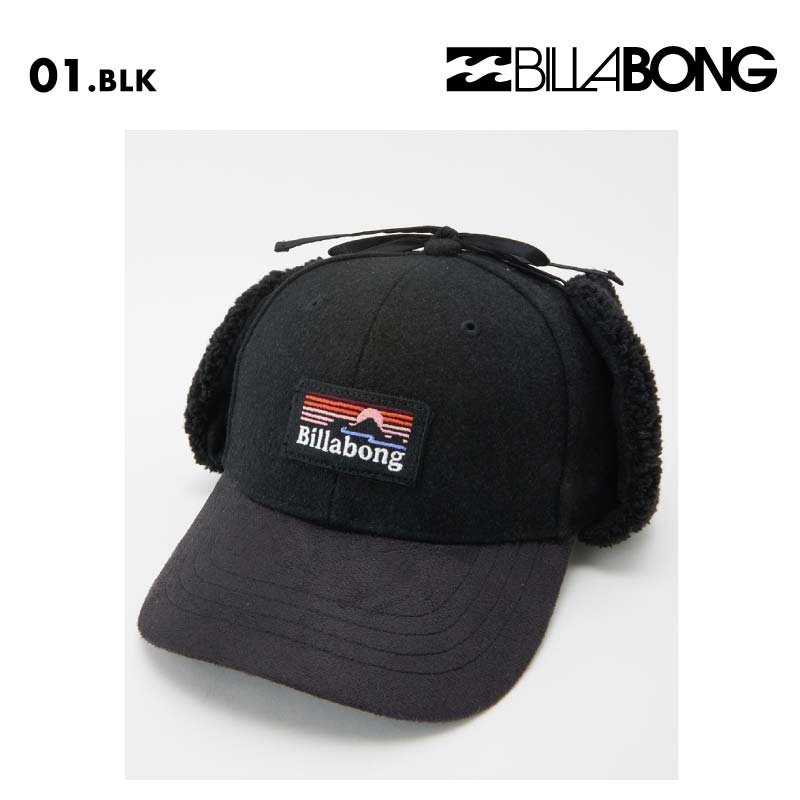 BILLABONG/ビラボン レディース トラッパーキャップ TRAPPER CAP 2024 FALL BE014-903 帽子 スエード 耳当て ボア 秋冬 女性用 ロゴ 防寒 スキー スノボ