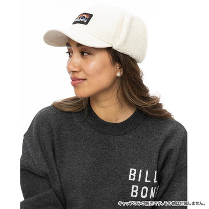 BILLABONG/ビラボン レディース トラッパーキャップ TRAPPER CAP 2024 FALL BE014-903 帽子 スエード 耳当て ボア 秋冬 女性用 ロゴ 防寒 スキー スノボ