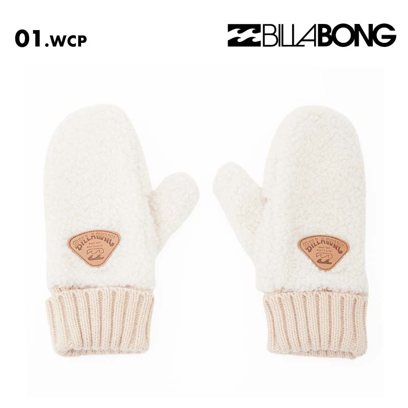 BILLABONG/ビラボン レディース 手袋 MITTEN GLOVES 2024 FALL BE014-961 グローブ 秋冬 防寒 ボア 女性用 かわいい ヒョウ柄 スノーグローブ スキーグローブ スノボ