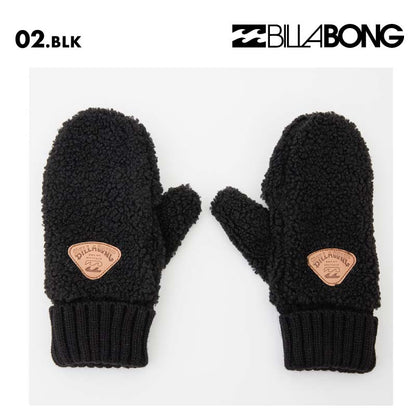 BILLABONG/ビラボン レディース 手袋 MITTEN GLOVES 2024 FALL BE014-961 グローブ 秋冬 防寒 ボア 女性用 かわいい ヒョウ柄 スノーグローブ スキーグローブ スノボ