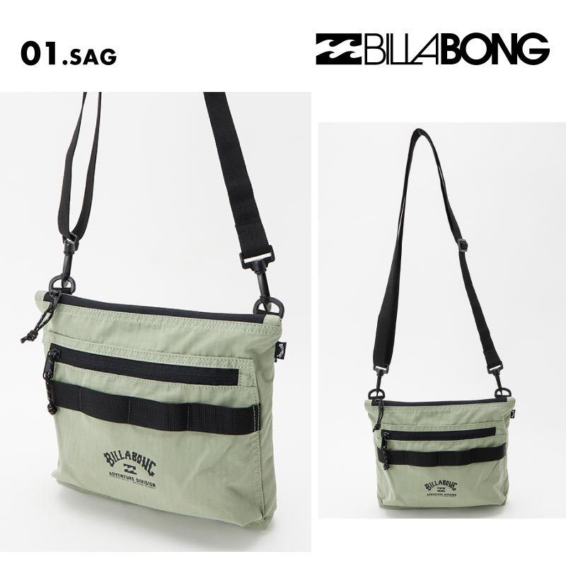 BILLABONG/ビラボン メンズ ショルダーバッグ SACOCHE SHOULDER L 2024 FALL BE012-957 鞄 かばん フェス 撥水加工 アウトドア 小さめ 肩掛け 普段使い 軽量 男性用