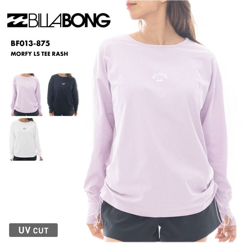 BILLABONG/ビラボン レディース 長袖 ラッシュガード MORFY LS TEE RASH 2025 SPRING BF013-875 水着 UPF+50 紫外線対策 日焼け対策 サーフィン ビーチ 海 プール シンプル ブランド 女性用[メール便発送 25SS-04]