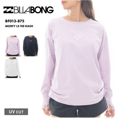 BILLABONG/ビラボン レディース 長袖 ラッシュガード MORFY LS TEE RASH 2025 SPRING BF013-875 水着 UPF+50 紫外線対策 日焼け対策 サーフィン ビーチ 海 プール シンプル ブランド 女性用[メール便発送 25SS-04]