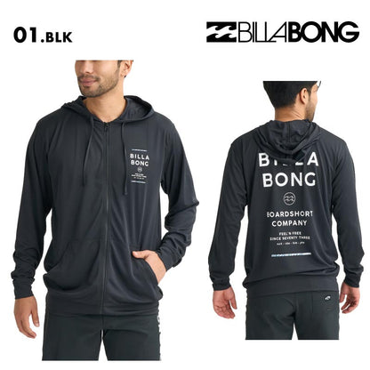 BILLABONG/ビラボン メンズ 長袖 ジップラッシュガード RASH ZIP HOOD 2026 SPRING BG011-855 水着 紫外線対策 日焼け防止 サーフィン 海水浴 ビーチ SUP おしゃれ 水陸両用 正規品 男性用【メール便発送 26SS-02】