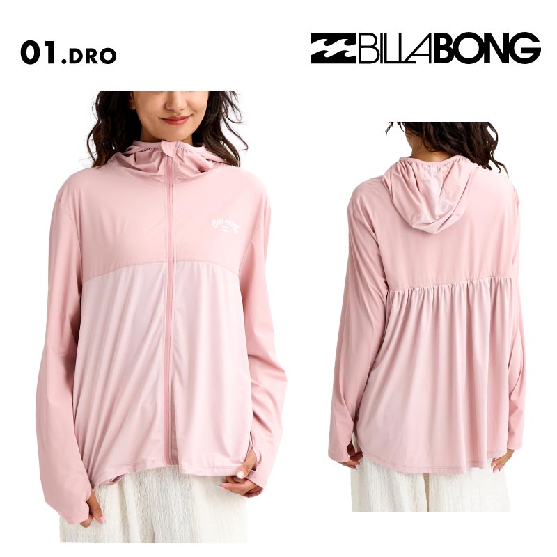 BILLABONG/ビラボン レディース 長袖 ジップラッシュガード UTILITY A LINE ZIP UP PARKA 2026 SPRING BG013-861 水着 紫外線対策 日焼け防止 サーフィン 海水浴 ビーチ SUP おしゃれ 水陸両用 正規品 女性用【メール便発送 26SS-02】