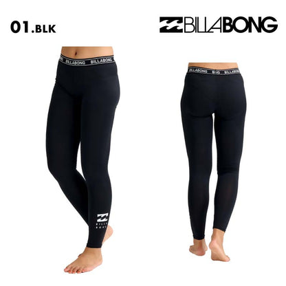 BILLABONG/ビラボン レディース ラッシュガード レギンス LOGO BAND UV LEGGINGS 2026 SPRING BG013-400 タイツ 夏用 サマータイツ 日焼け防止 紫外線対策 アンダーウェア 水着 海水浴 マリンウェア ビーチ 女性用【メール便発送 26SS-02】