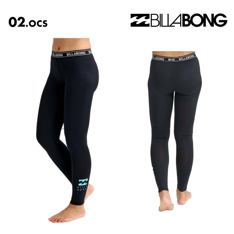BILLABONG/ビラボン レディース ラッシュガード レギンス LOGO BAND UV LEGGINGS 2026 SPRING BG013-400 タイツ 夏用 サマータイツ 日焼け防止 紫外線対策 アンダーウェア 水着 海水浴 マリンウェア ビーチ 女性用【メール便発送 26SS-02】