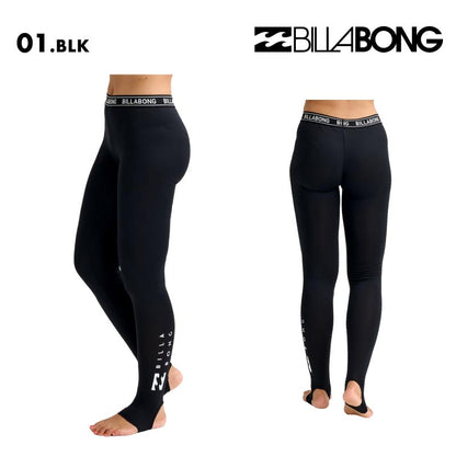 BILLABONG/ビラボン レディース ラッシュガード トレンカ LOGO BAND UV TORENKA 2026 SPRING BG013-401 タイツ 夏用 サマータイツ 日焼け防止 紫外線対策 アンダーウェア 水着 海水浴 マリンウェア ビーチ 女性用【メール便発送 26SS-02】
