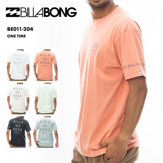BILLABONG/ビラボン メンズTシャツ ONE TIME 2024 SPRING BE011-204 半袖 Tシャツ ティーシャツ クルーネック オシャレ コットン 新作 ロゴ ブランド 男性用