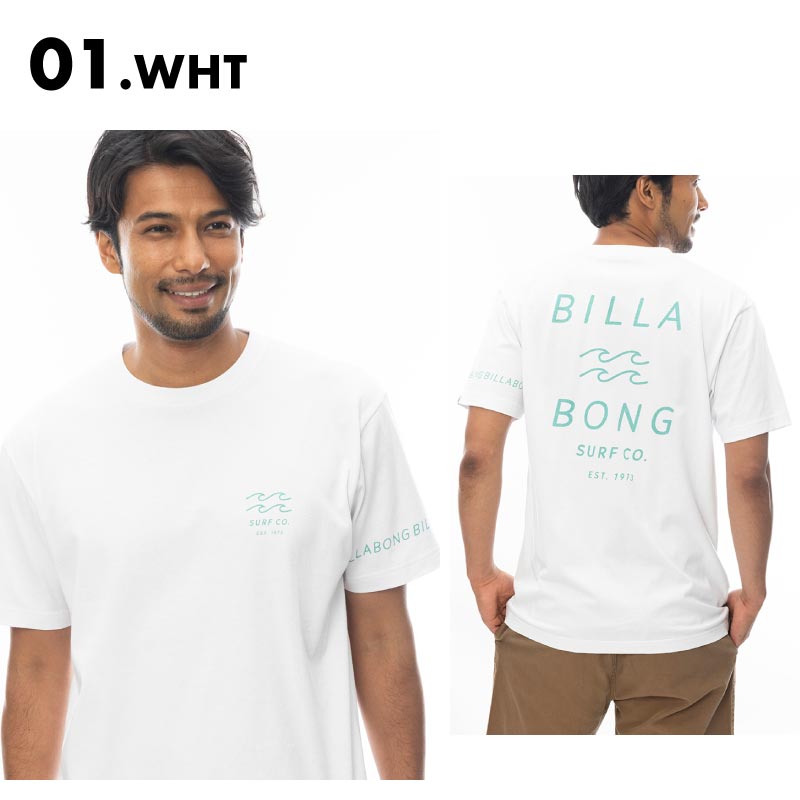 BILLABONG/ビラボン メンズ Tシャツ ONE TIME 2024 SPRING 半袖 ティーシャツ クルーネック オシャレ コットン 新作 ロゴ ブランド BE011-204