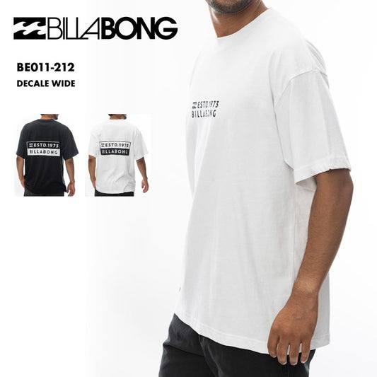 BILLABONG/ビラボン メンズ Tシャツ DECALE WIDE 2024 SPRING 半袖 ティーシャツ クルーネック オシャレ コットン 新作 ロゴ ブランド BE011-212