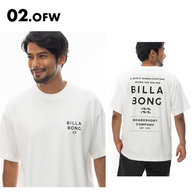 BILLABONG/ビラボン メンズ Tシャツ DECAF 2024 SPRING 半袖 ティーシャツ クルーネック オシャレ コットン 新作 ロゴ ブランド BE011-213