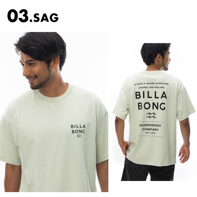 BILLABONG/ビラボン メンズ Tシャツ DECAF 2024 SPRING 半袖 ティーシャツ クルーネック オシャレ コットン 新作 ロゴ ブランド BE011-213