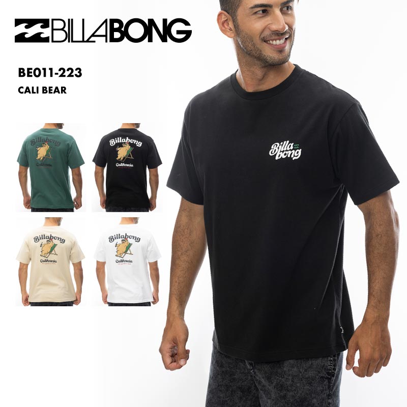 BILLABONG/ビラボン メンズ Tシャツ CALI BEAR 2024 SPRING 半袖 ティーシャツ クルーネック オシャレ コットン 新作 ロゴ ブランド BE011-223