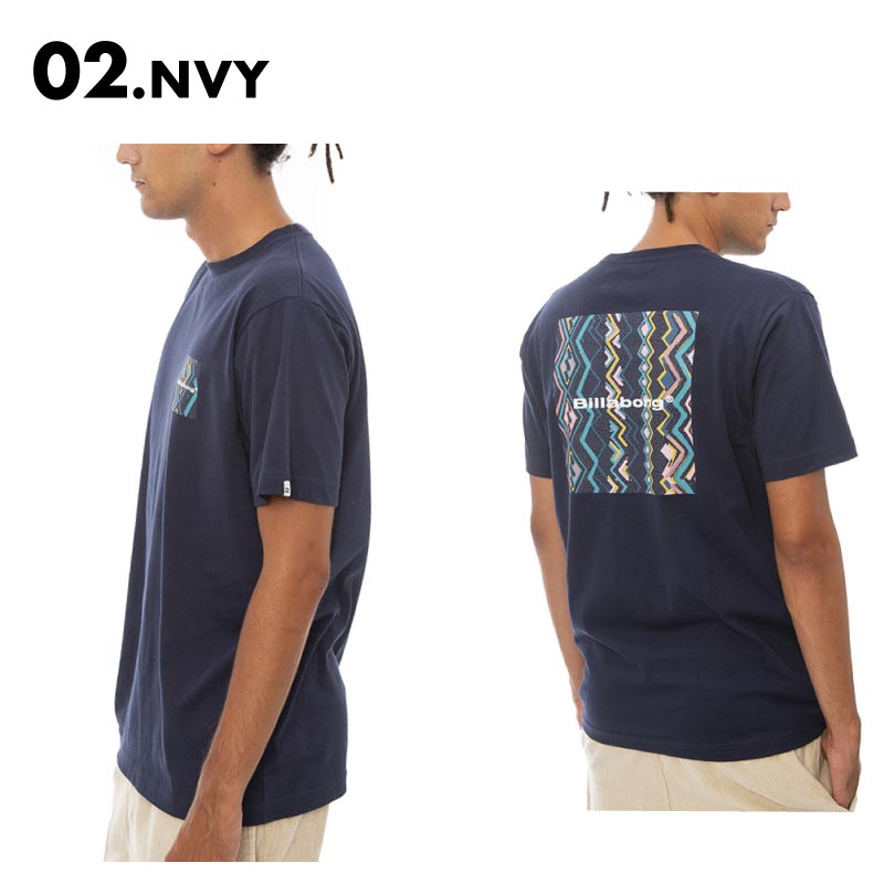 BILLABONG/ビラボン メンズ 半袖 Tシャツ BACK SQUARE 2023 SPRING BD011-202 バックプリント ロゴ カットソー 春夏 半そで トップス ブランド ブランド 男性用【メール便発送 24SS-05】