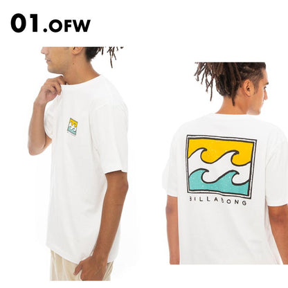 BILLABONG/ビラボン メンズ 半袖 Tシャツ CRAYON WAVE 2023 SPRING BD011-215 バックプリント ロゴ カットソー 春夏 半そで トップス ブランド 男性用【メール便発送 24SS-05】