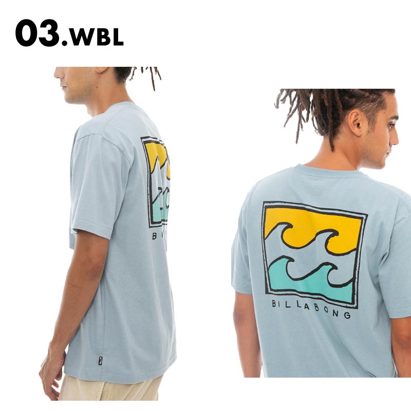 BILLABONG/ビラボン メンズ 半袖 Tシャツ CRAYON WAVE 2023 SPRING BD011-215 バックプリント ロゴ カットソー 春夏 半そで トップス ブランド 男性用【メール便発送 24SS-05】