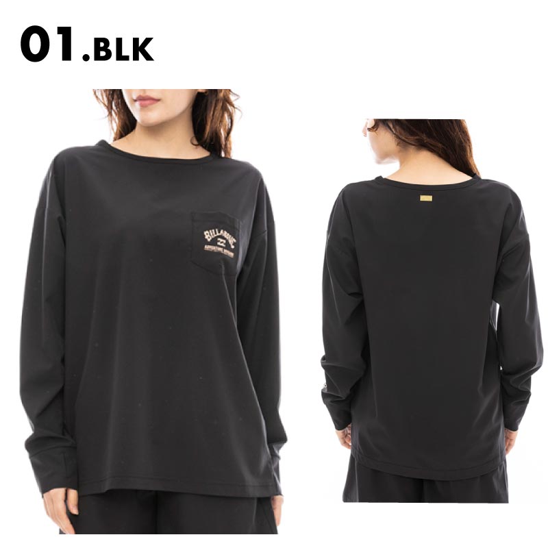 BILLABONG/ビラボン レディース UV 長袖Ｔシャツ ADIV UTILITY L/S TEE 2024 SPRING BE013-877 ロング丈 ジップなし おしゃれ かわいい 体型カバー UVカット 紫外線対策 日焼け防止 アウトドア ブランド 女性用【メール便発送 24SS-09】