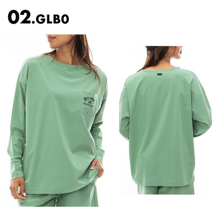 BILLABONG/ビラボン レディース UV 長袖Ｔシャツ ADIV UTILITY L/S TEE 2024 SPRING BE013-877 ロング丈 ジップなし おしゃれ かわいい 体型カバー UVカット 紫外線対策 日焼け防止 アウトドア ブランド 女性用【メール便発送 24SS-09】