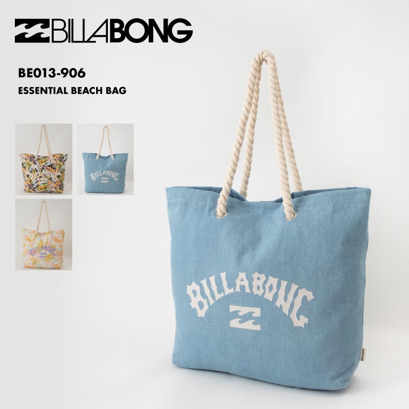 BILLABONG/ビラボン レディース トートバッグ ESSENTIAL BEACH BAG 2024 SPRING BE013-906 ビーチバッグ コットンキャンバス リゾート 大きめ ビッグ 大きいバッグ 大容量 ロゴ ブランド 女性用